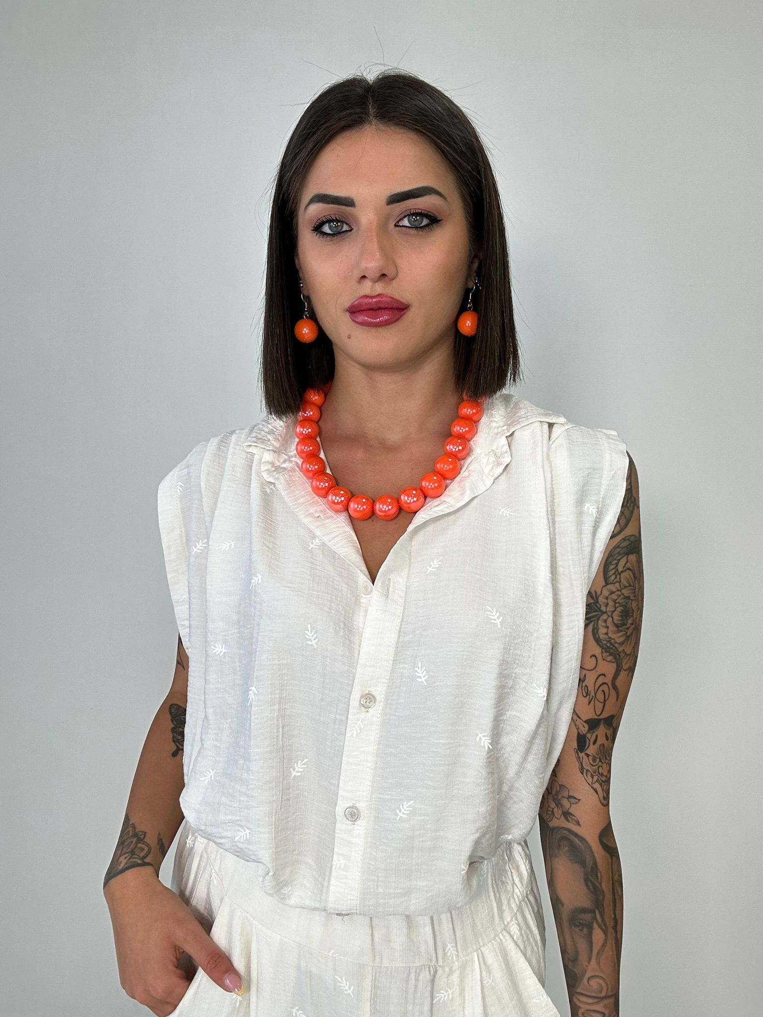 Coordinato Nerano (Camicetta + Pantalone) Bianco