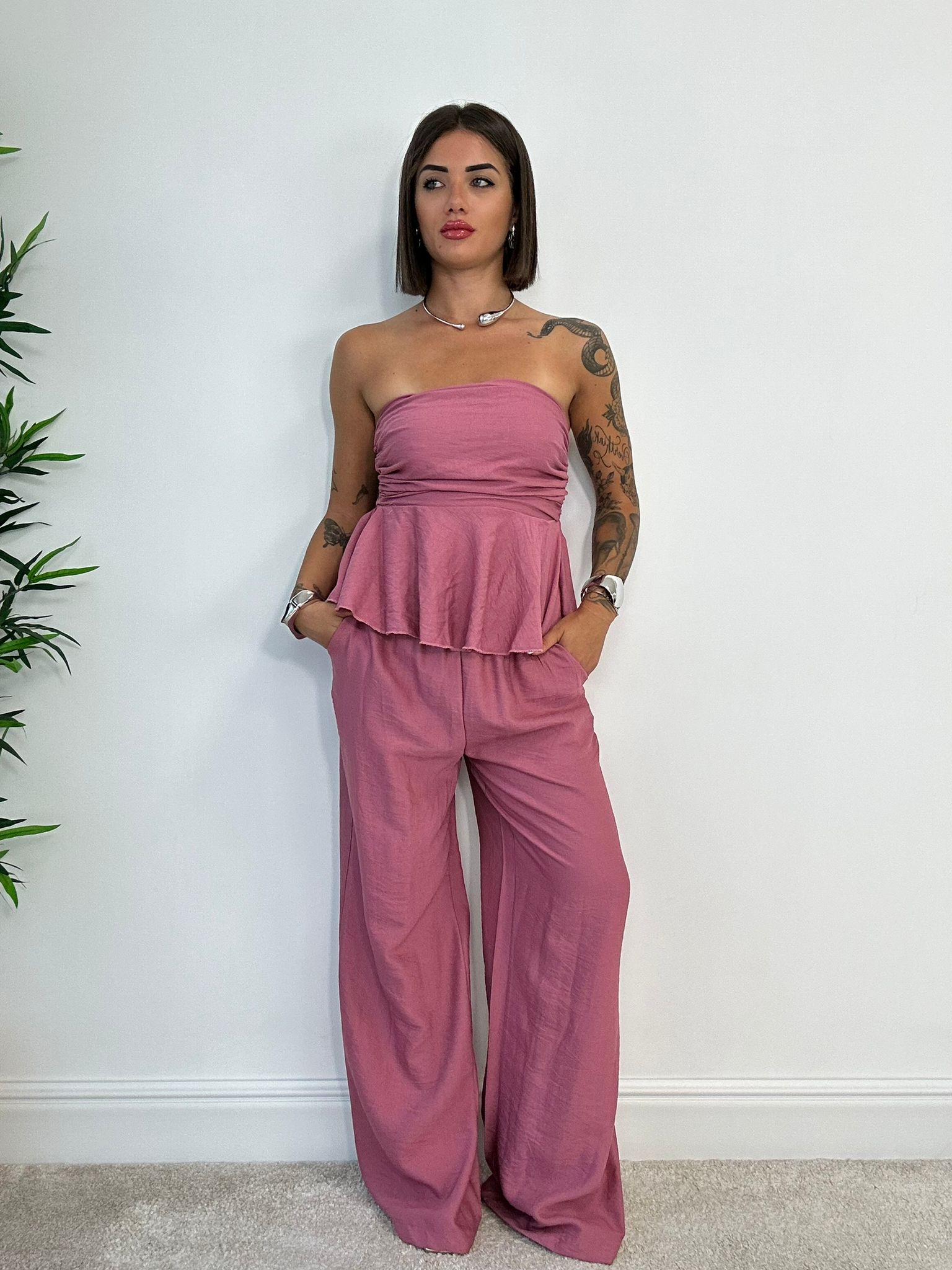 Coordinato Minorca (Top + Pantalone) Cipolla