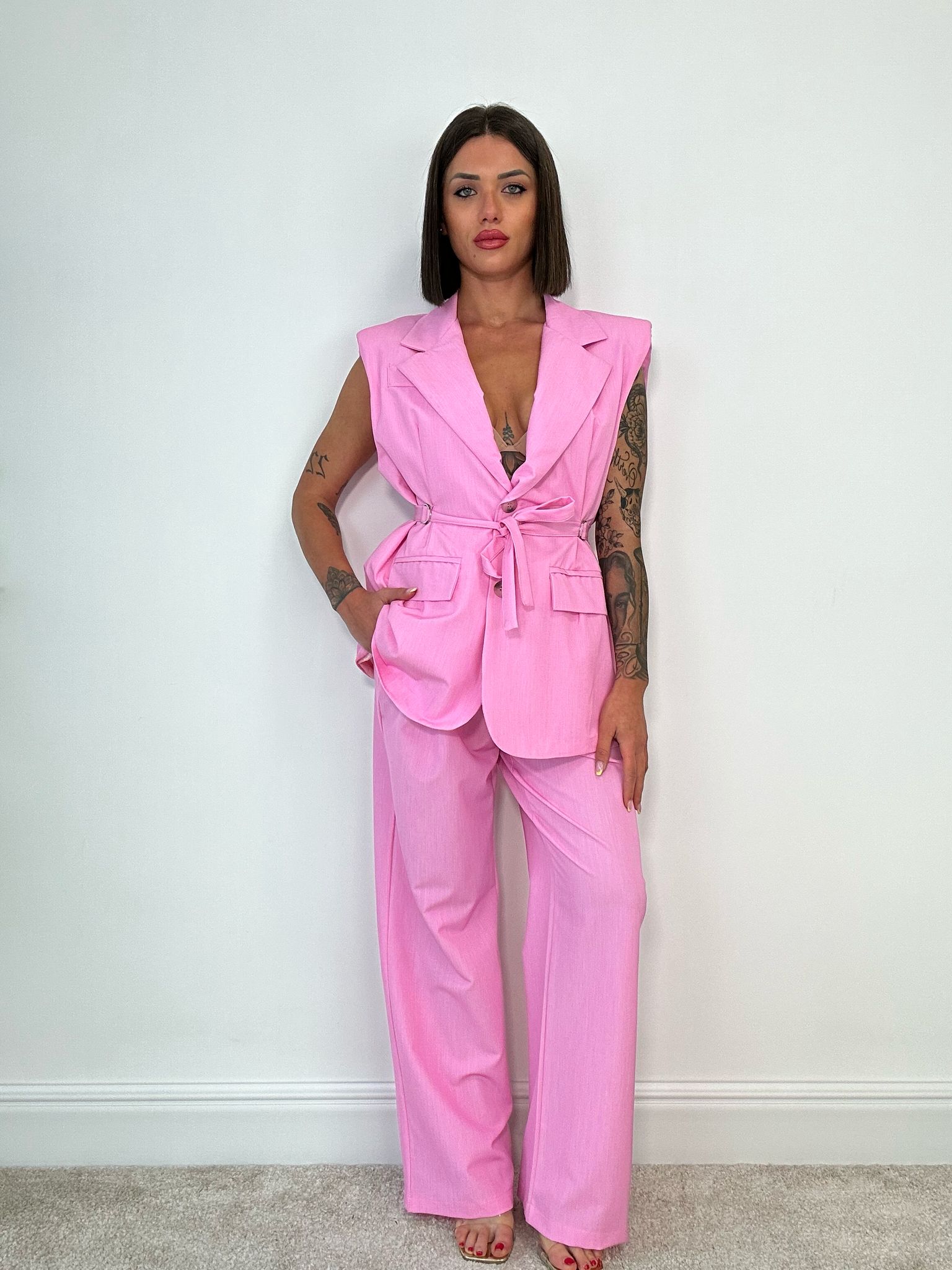 Tailleur Smanicato Madrid (Blazer + Pantalone) Rosa
