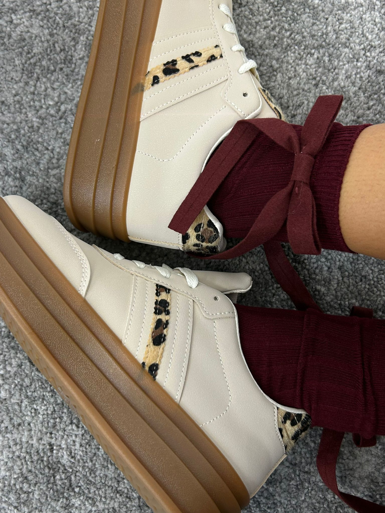 Chaussettes avec noeud - Bordeaux