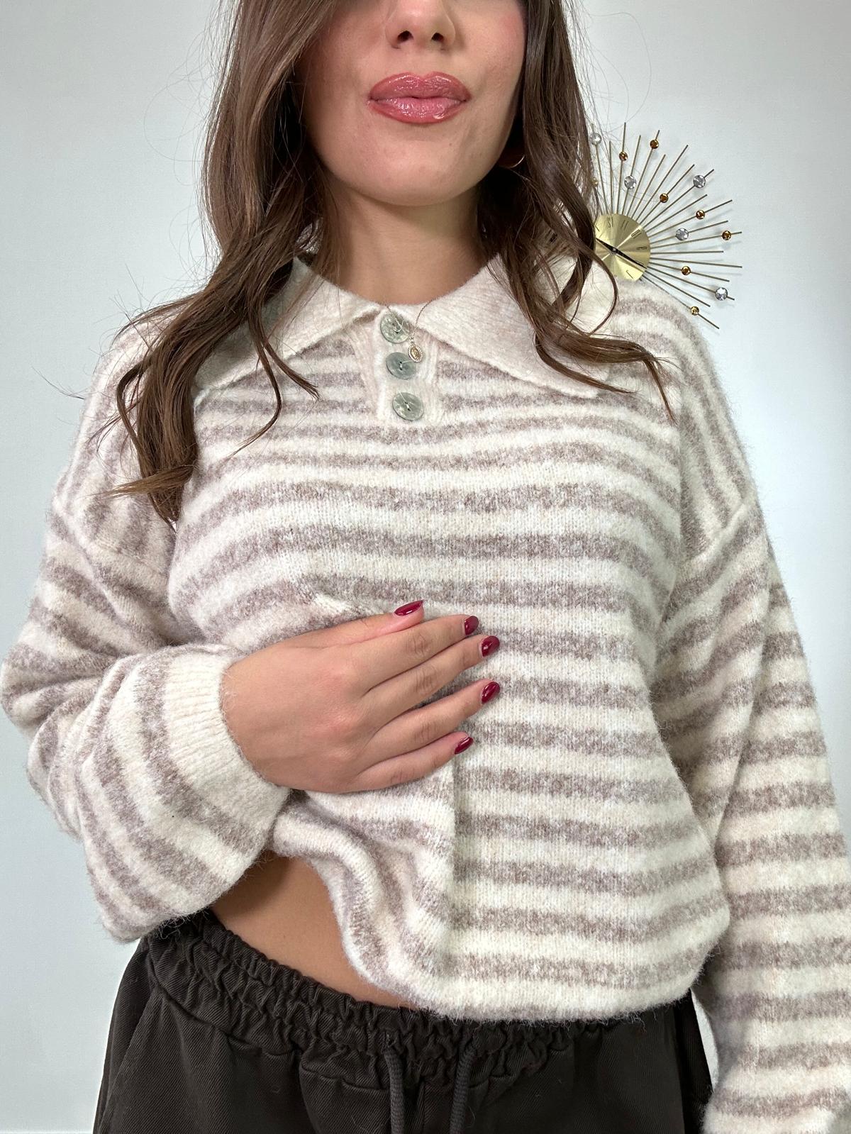 Pullover 33896 - Beige