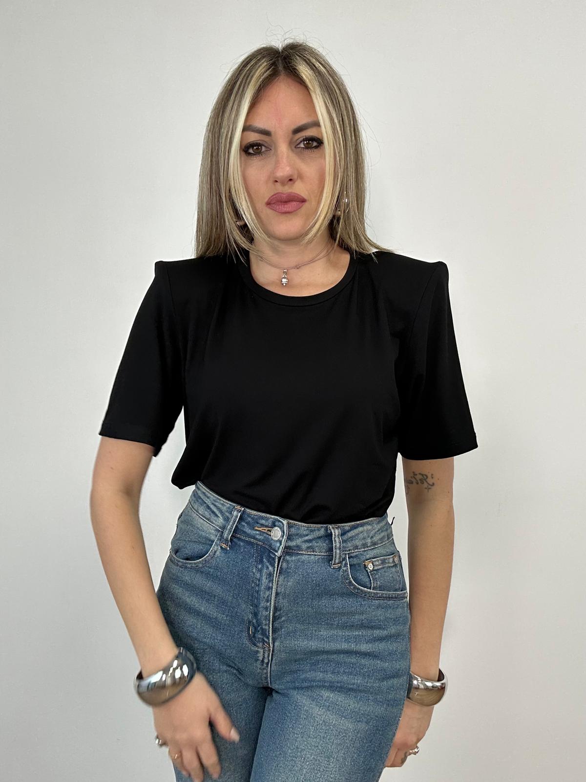 Body con spalline 01 - Nero