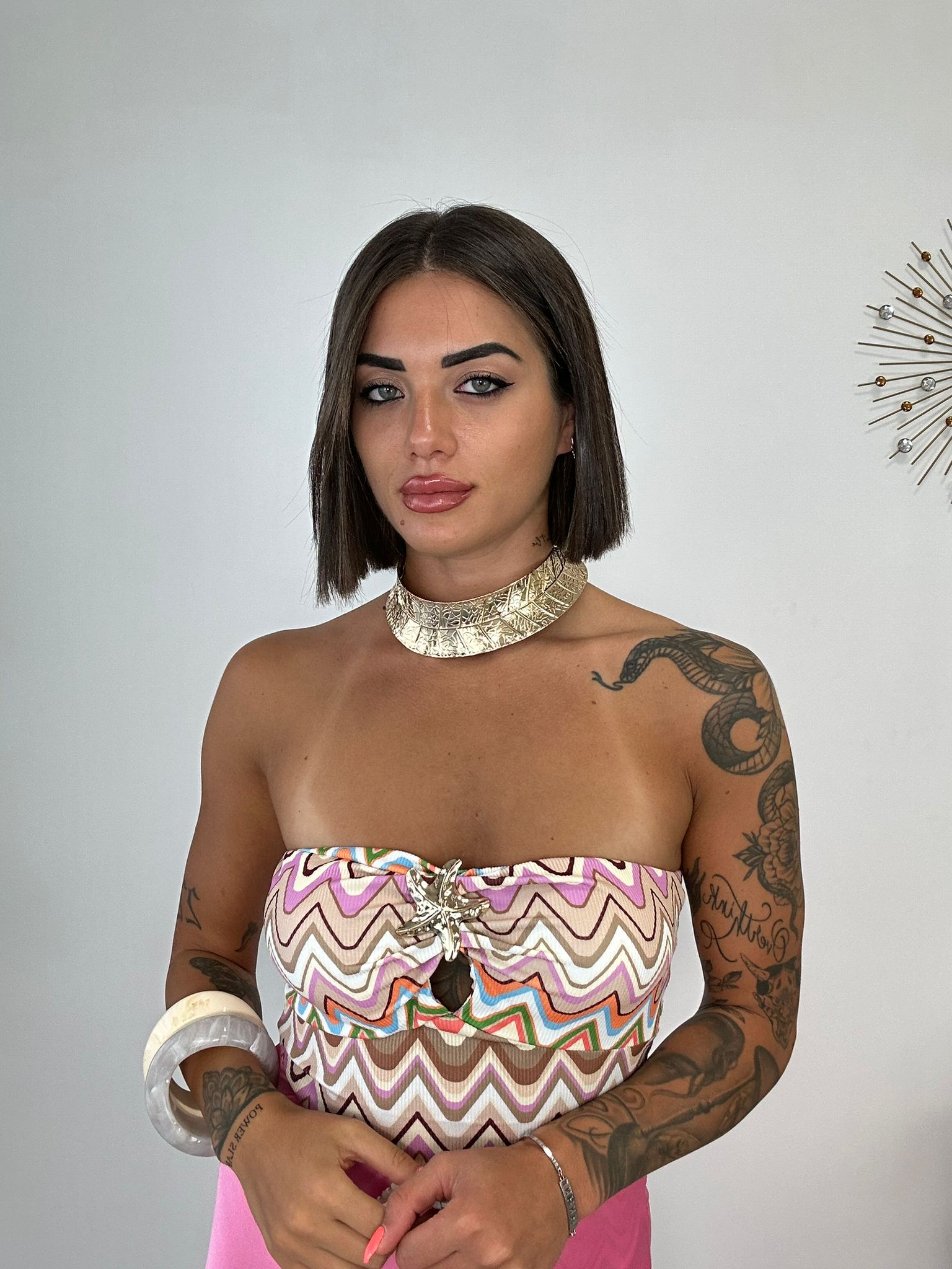 Body a Fascia con stella marina - Beige