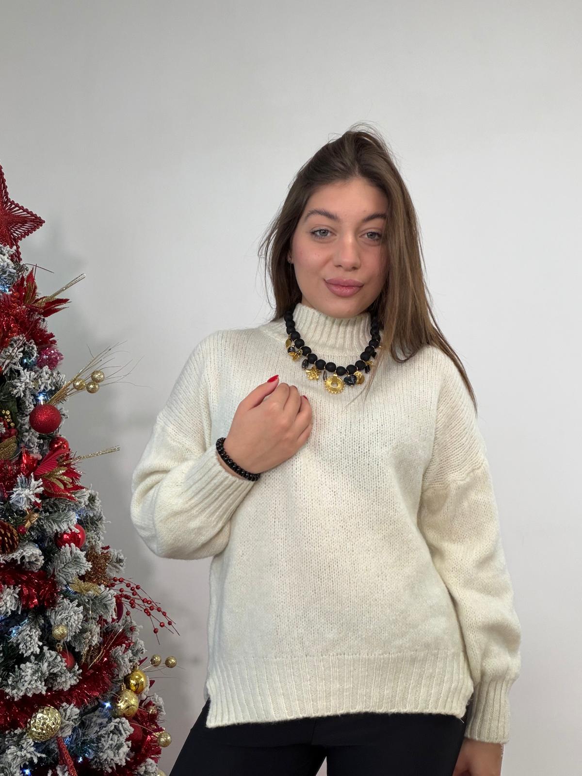 Maglione A2516 - Bianco