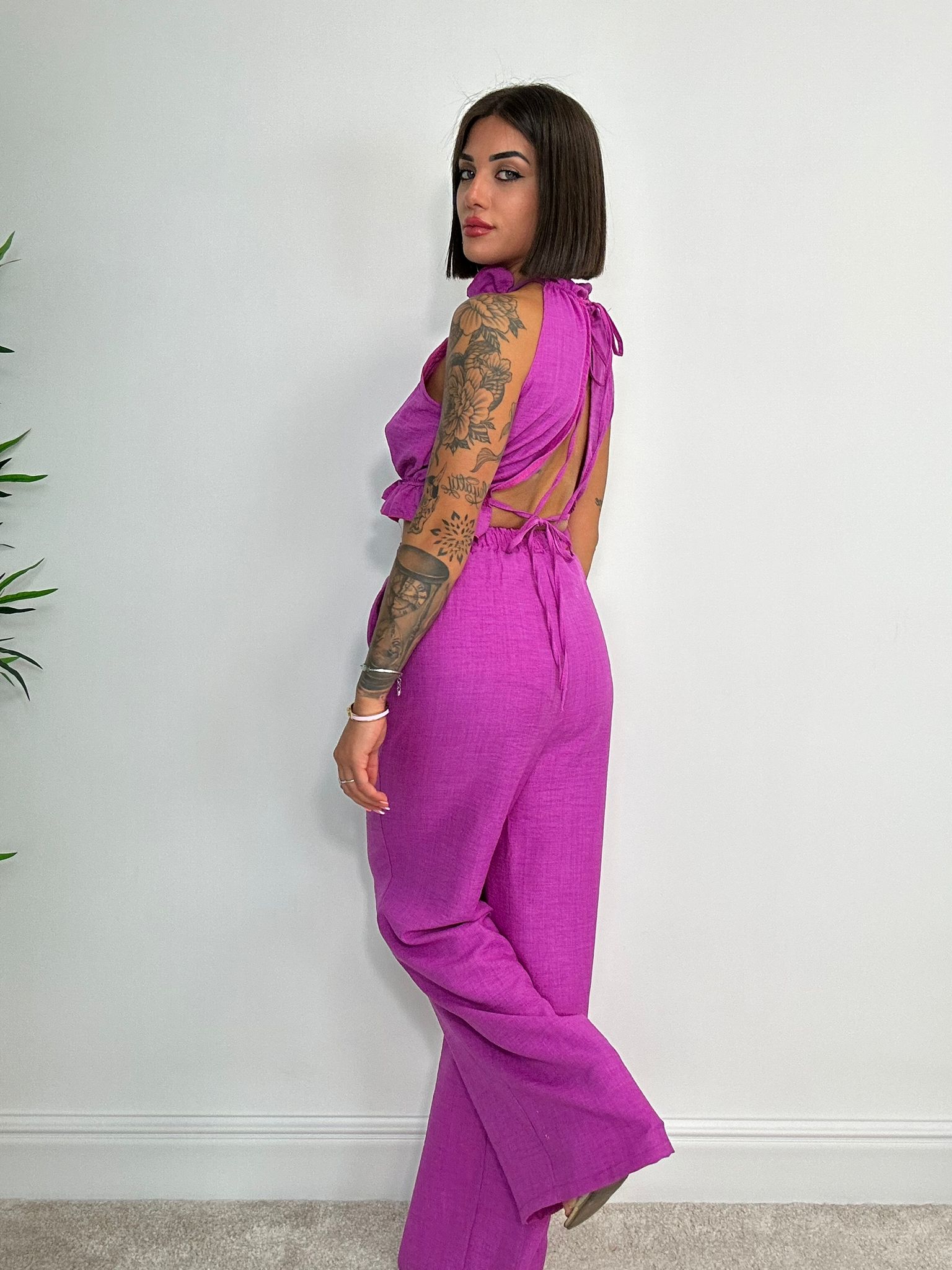 Coordinato Miami (Top + Pantalone) Magenta
