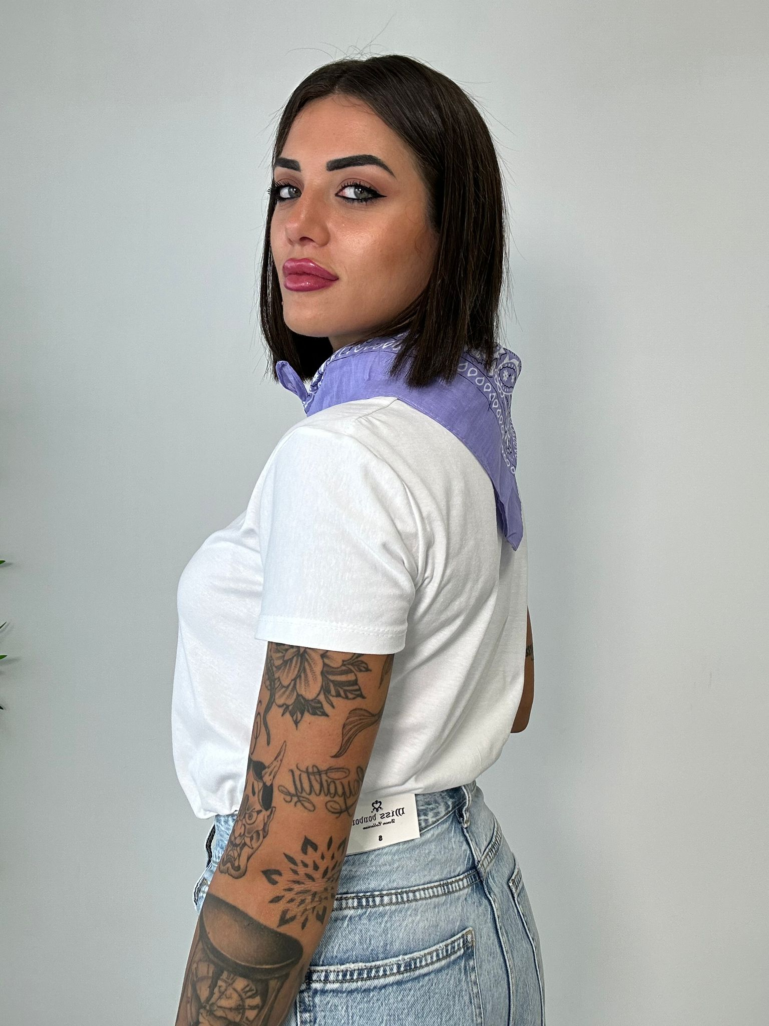 T-shirt con bandana -  Lilla