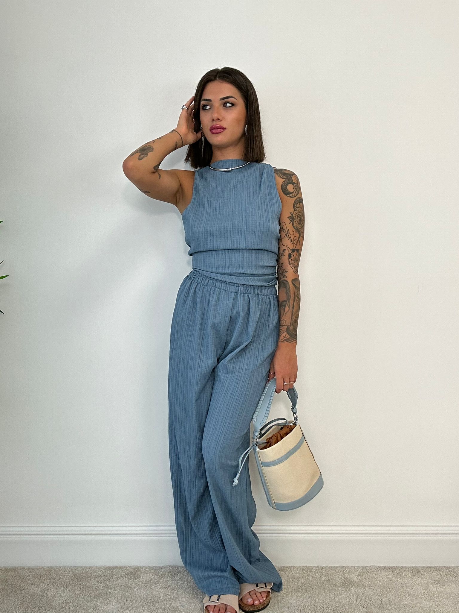Coordinato Simona (Top + Pantalone) Avio
