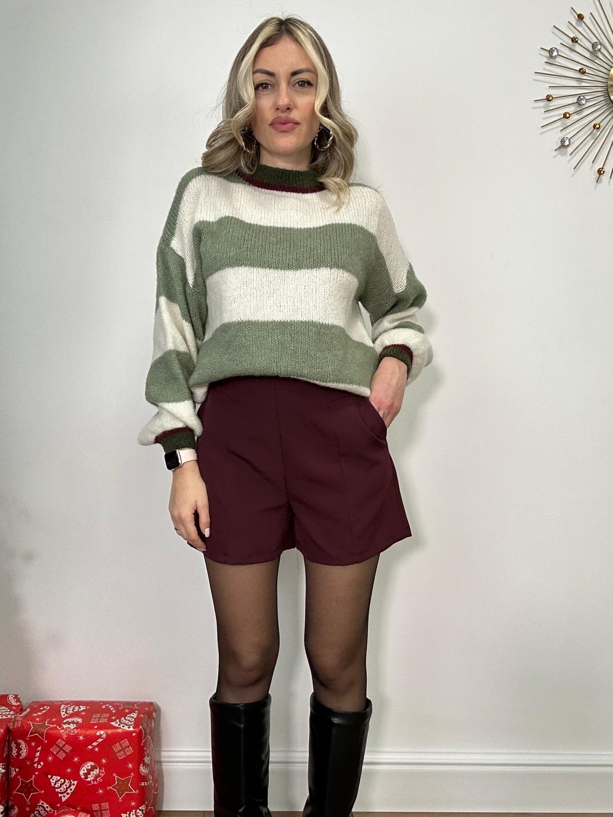 Maglione 3110 - Verde e Bianco