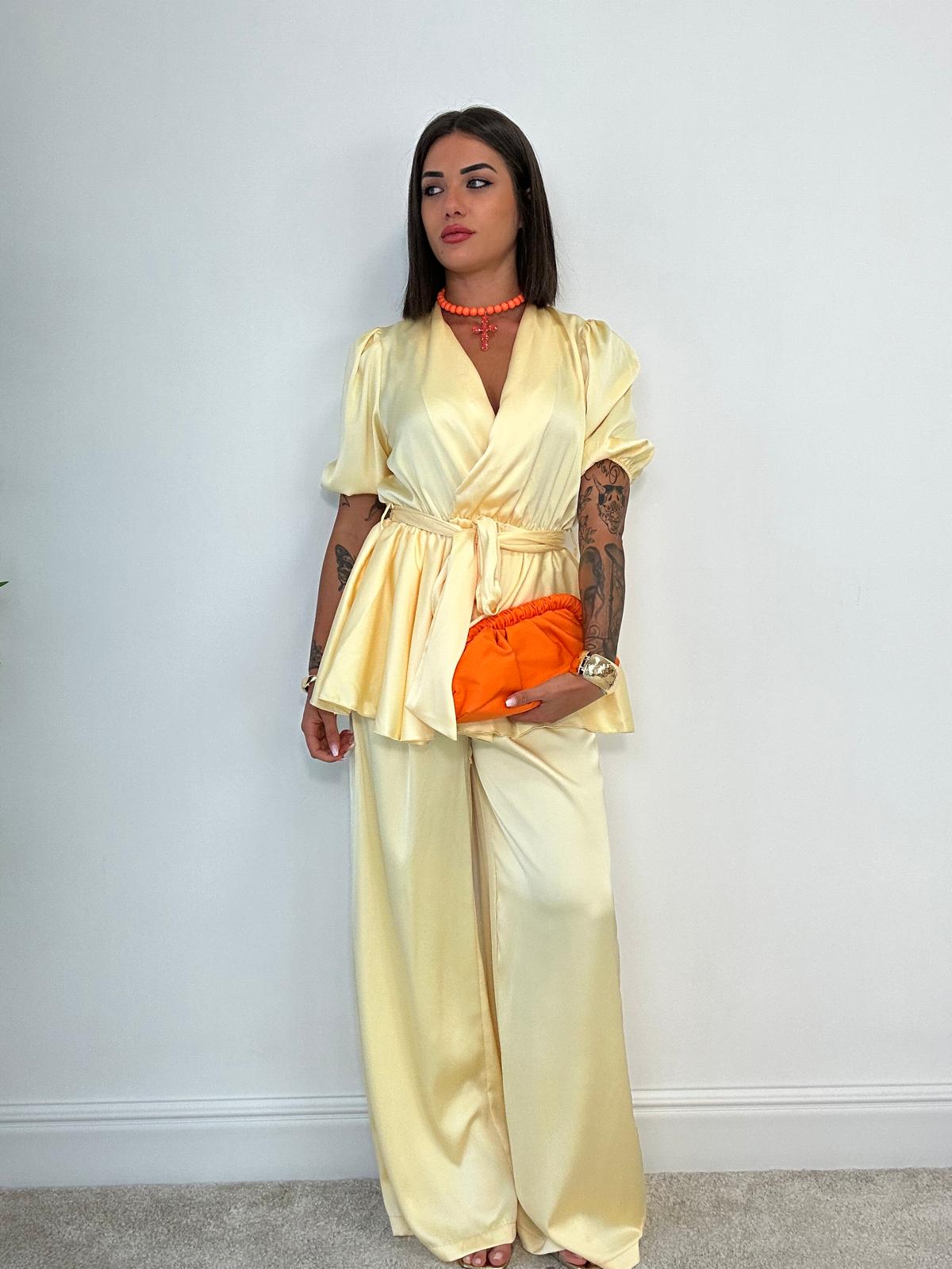 Coordinato Alicante (Blusa + Pantalone) Giallo PRE ORDINE IN ARRIVO 20/06