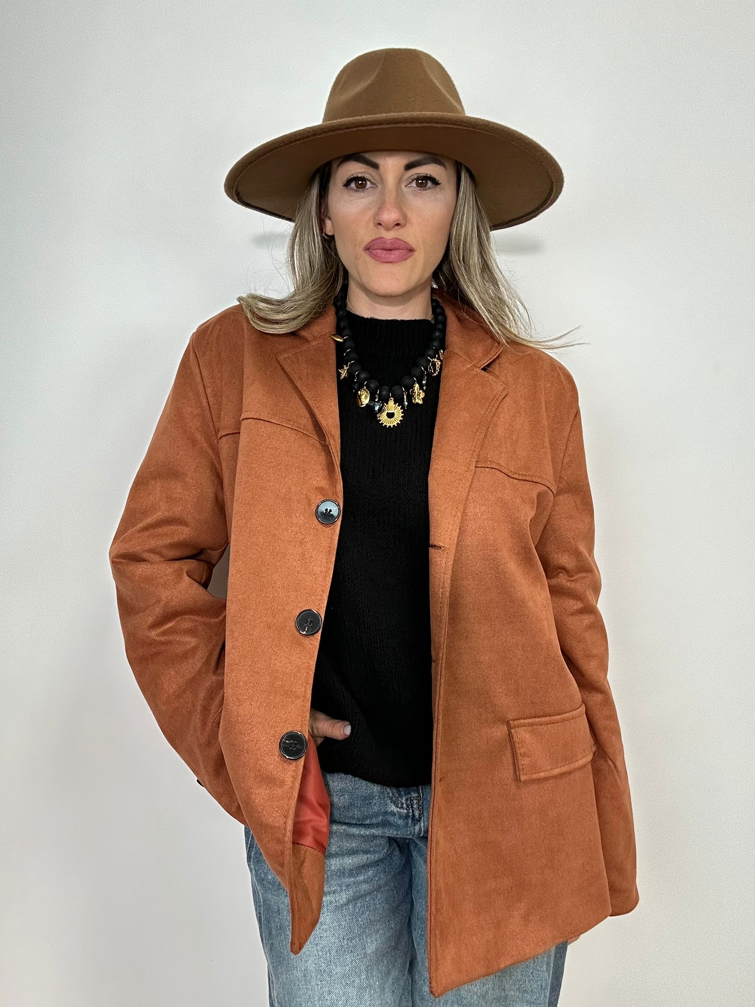 Giacca in Camoscio - Ruggine