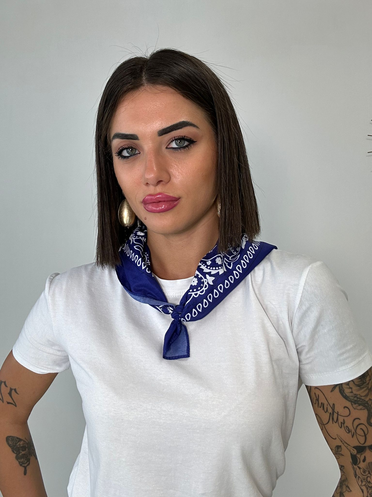 T-shirt con bandana -  Blu