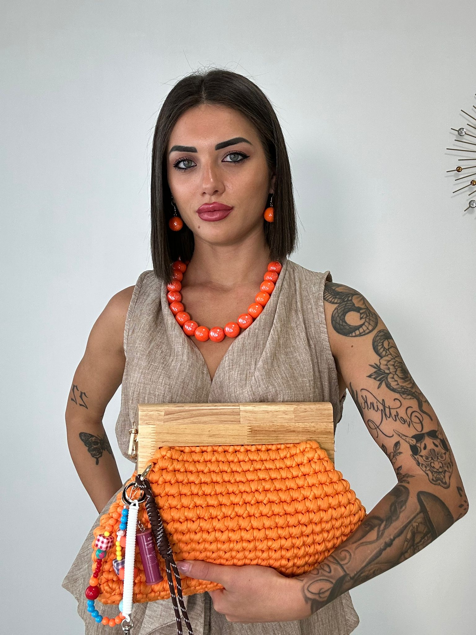 Borsa in maglia - Arancione