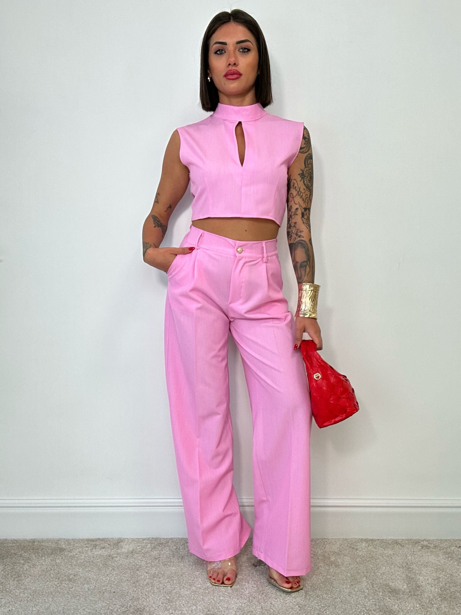 Coordinato Tenerife (Top + Pantalone) Rosa