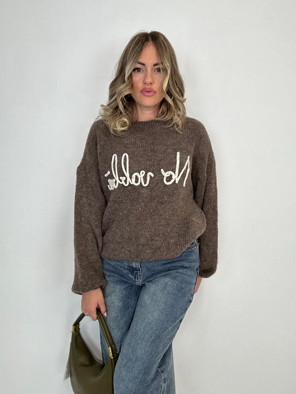 Maglione (No Vabbè) 2702 - Tortora