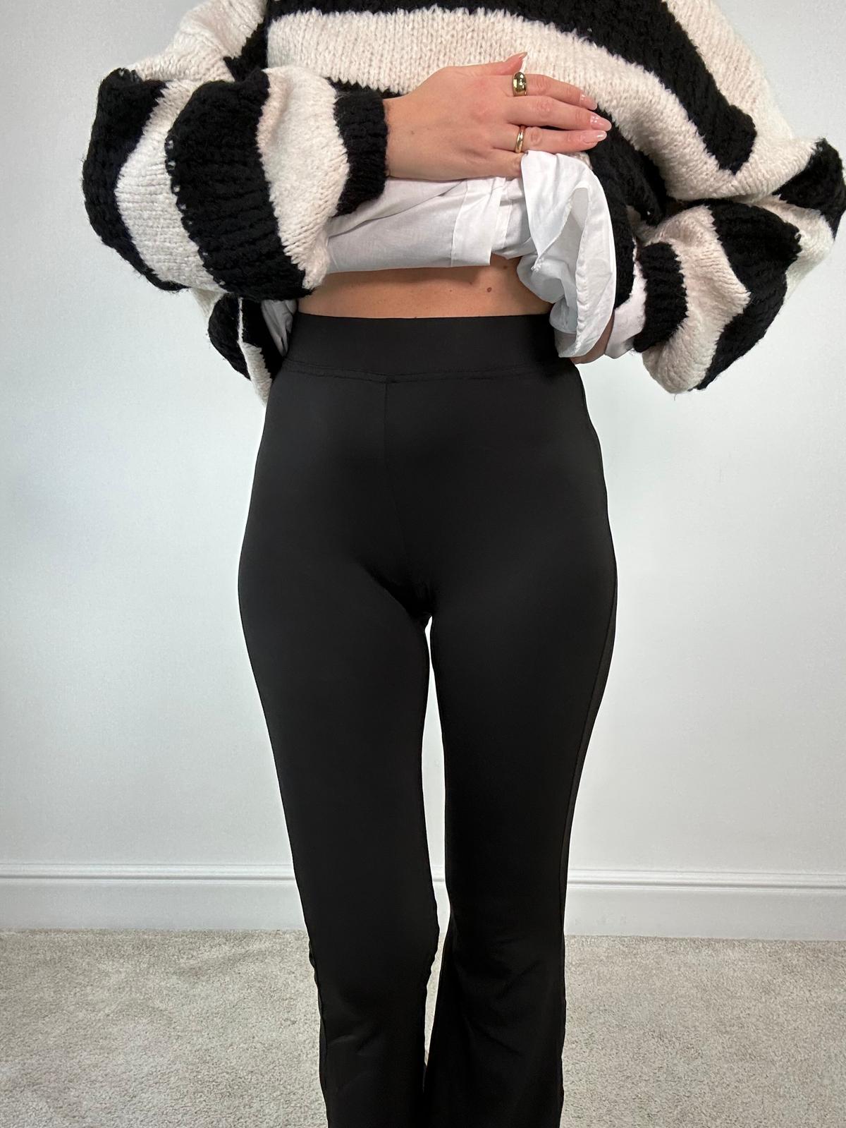 Pantalone a zampa 23500  - Nero