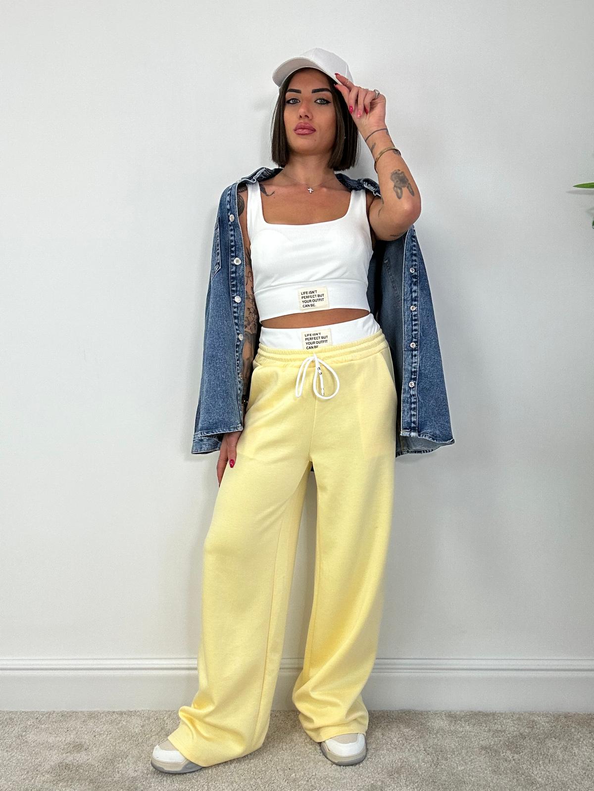 Coordinato Life (Top + Pantalone) Giallo