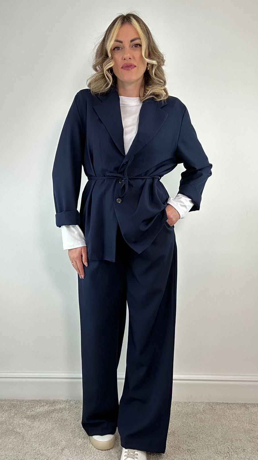 Coordinato M13351 (Camicia + Pantalone) Blu