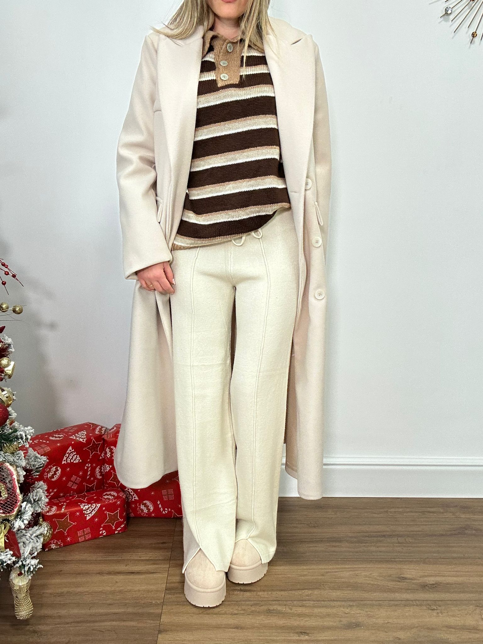 Pantalone in Lana AL026 - Panna