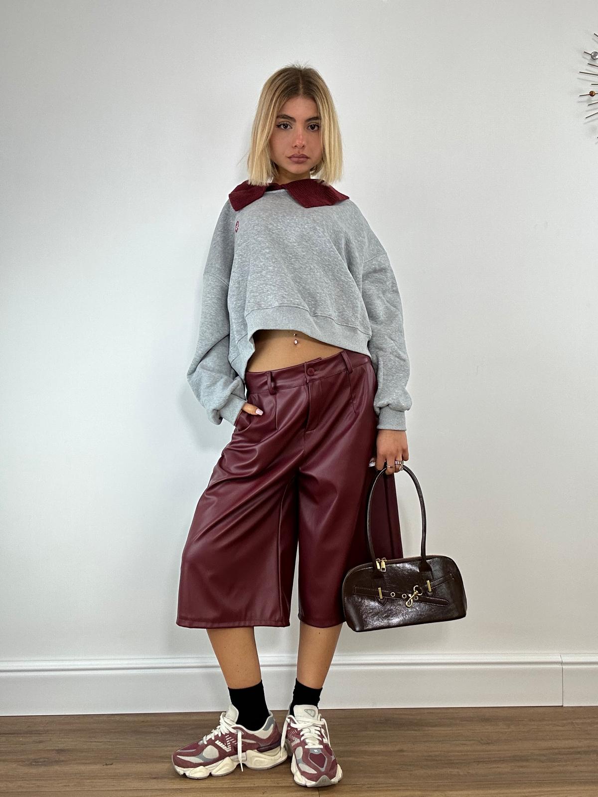 Bermuda in ecopelle 18197 - Bordeaux