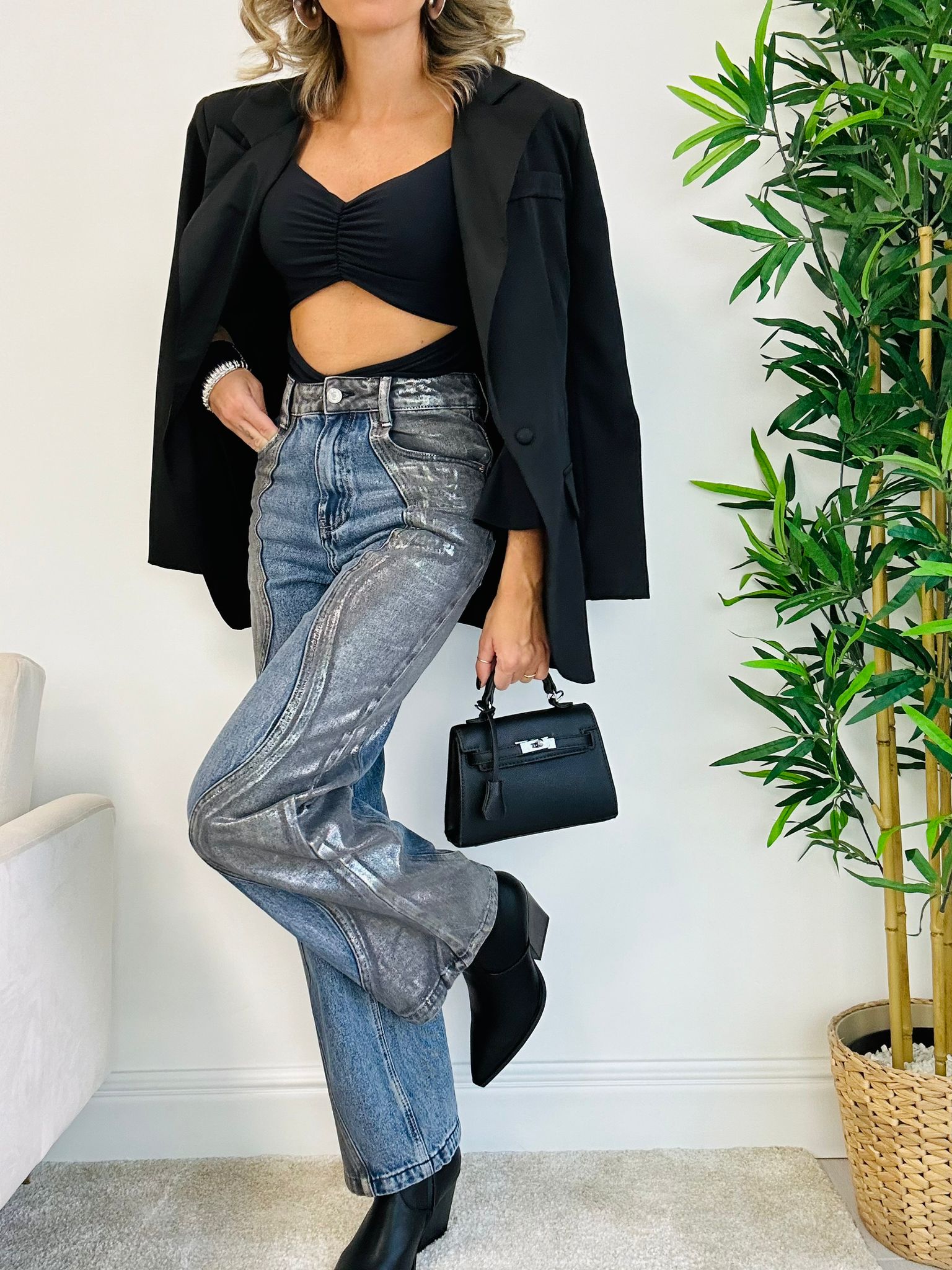 Donatella-Jeans – Zweifarbig