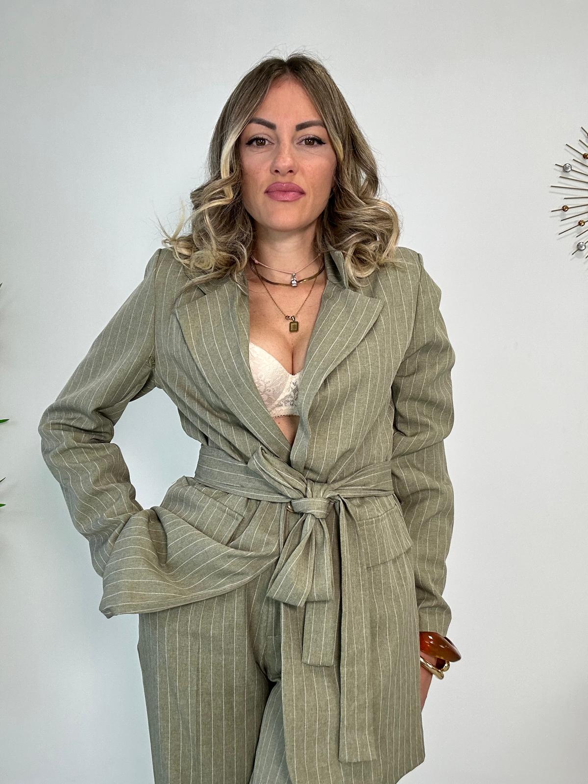 Tailleur Parigi Gessato (Blazer + Pantalone) Verde