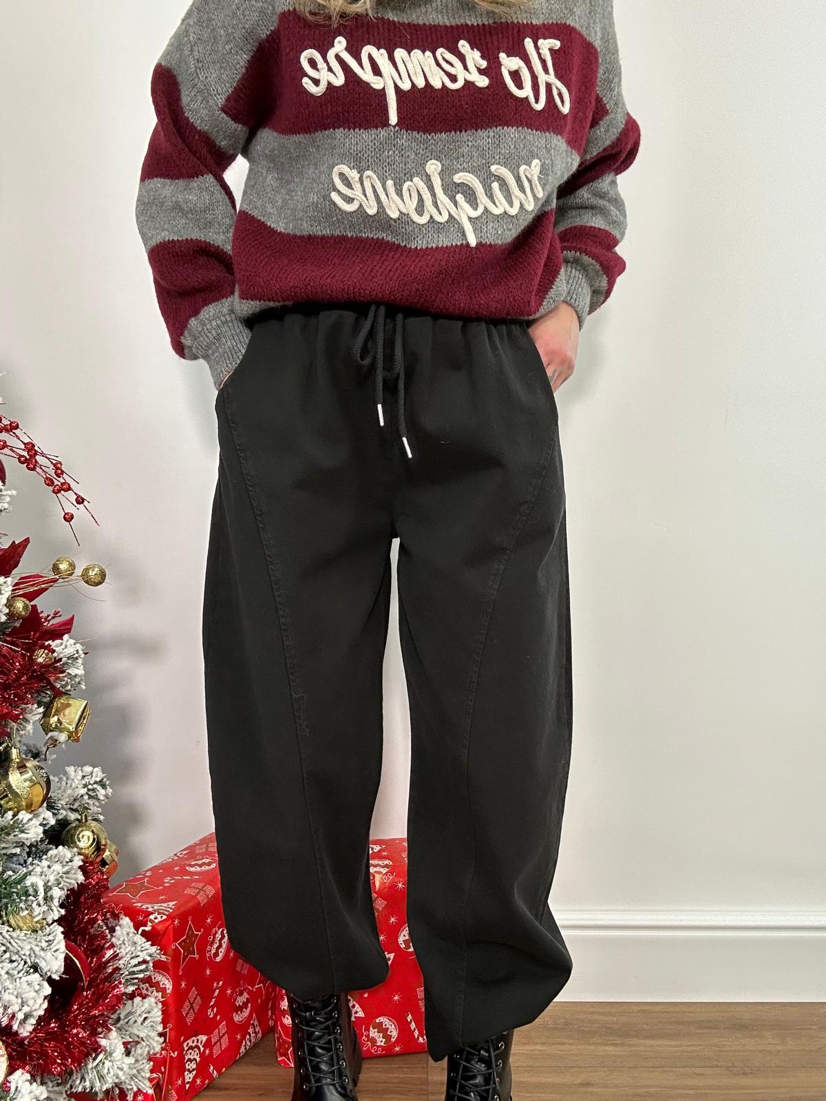 Pantalone in Denim Mar66678 - Nero