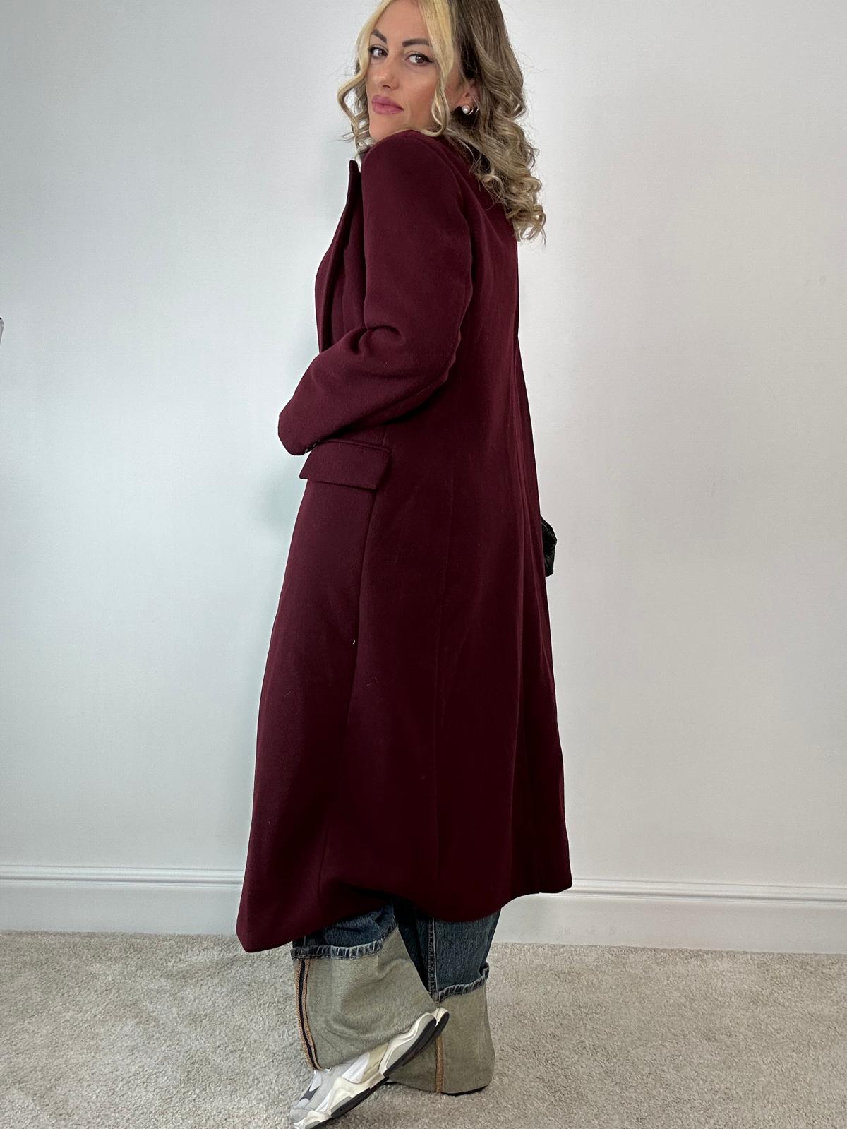 Cappotto lungo 88802 - Bordeaux