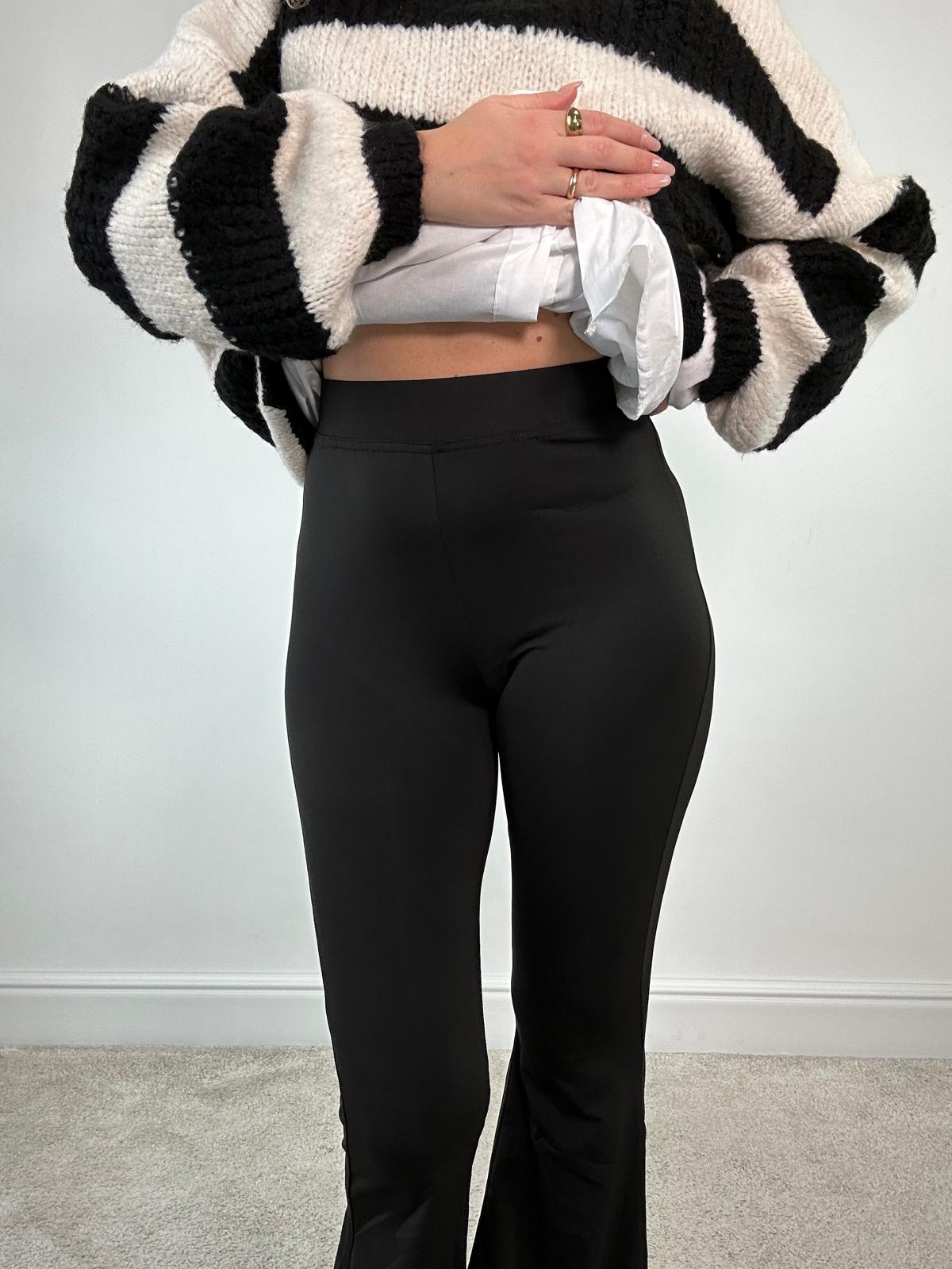 Pantalone a zampa 23500  - Nero