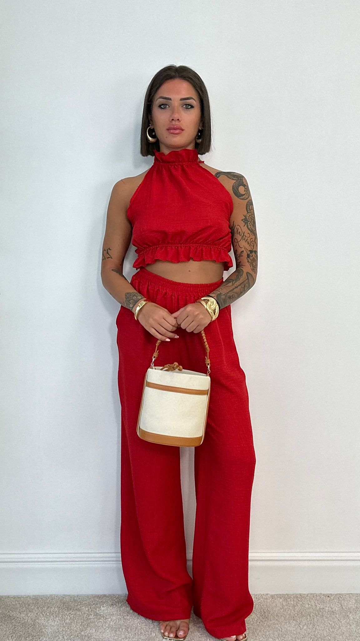 Coordinato Miami (Top + Pantalone) Rosso