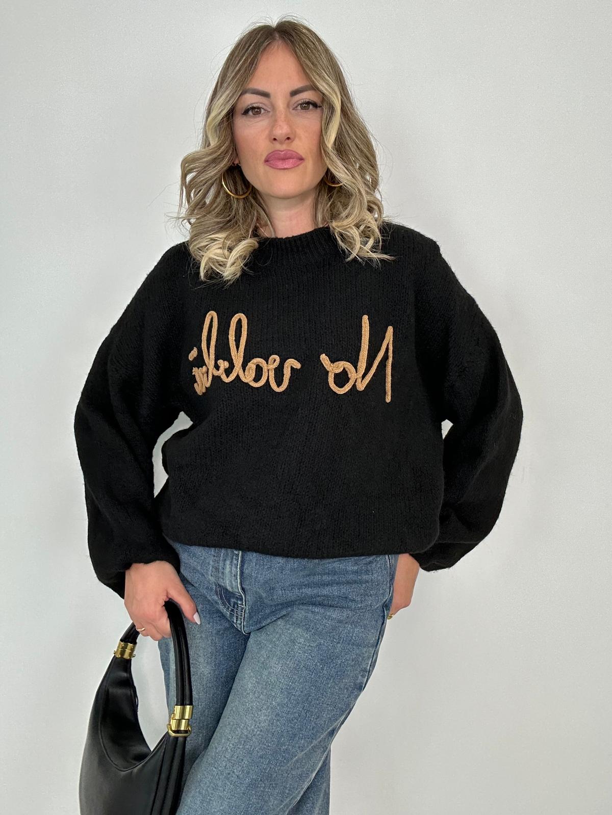 Maglione (No Vabbè) 2702 - Nero