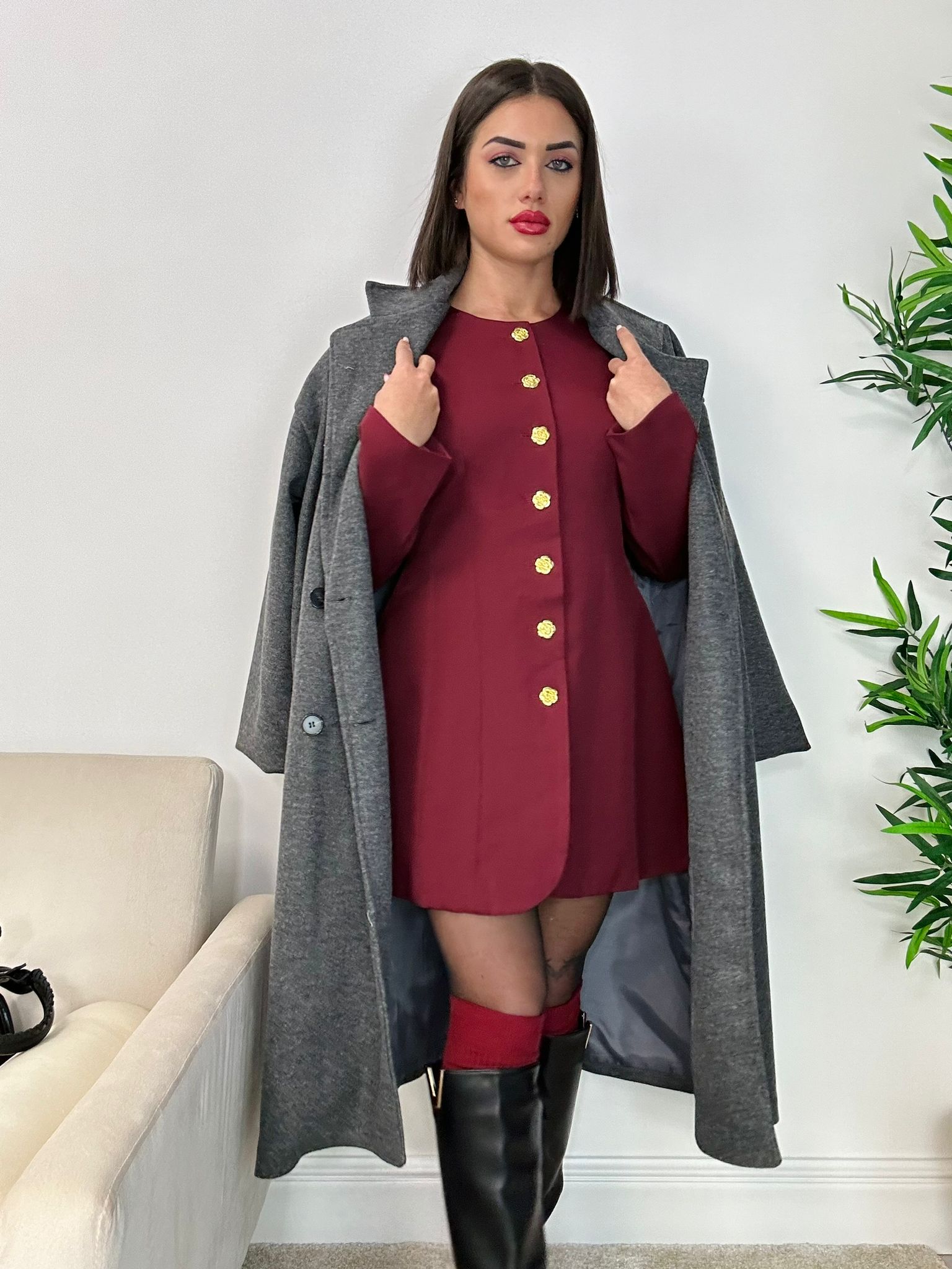 Robe Alessandra - Bordeaux