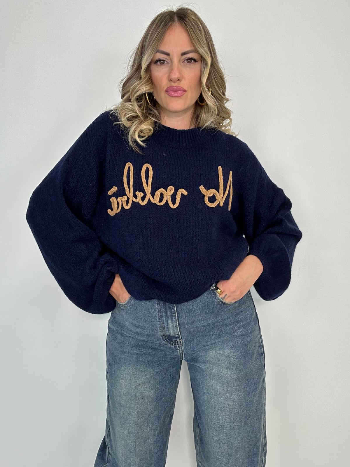 Maglione (No Vabbè) 2702 - Blu