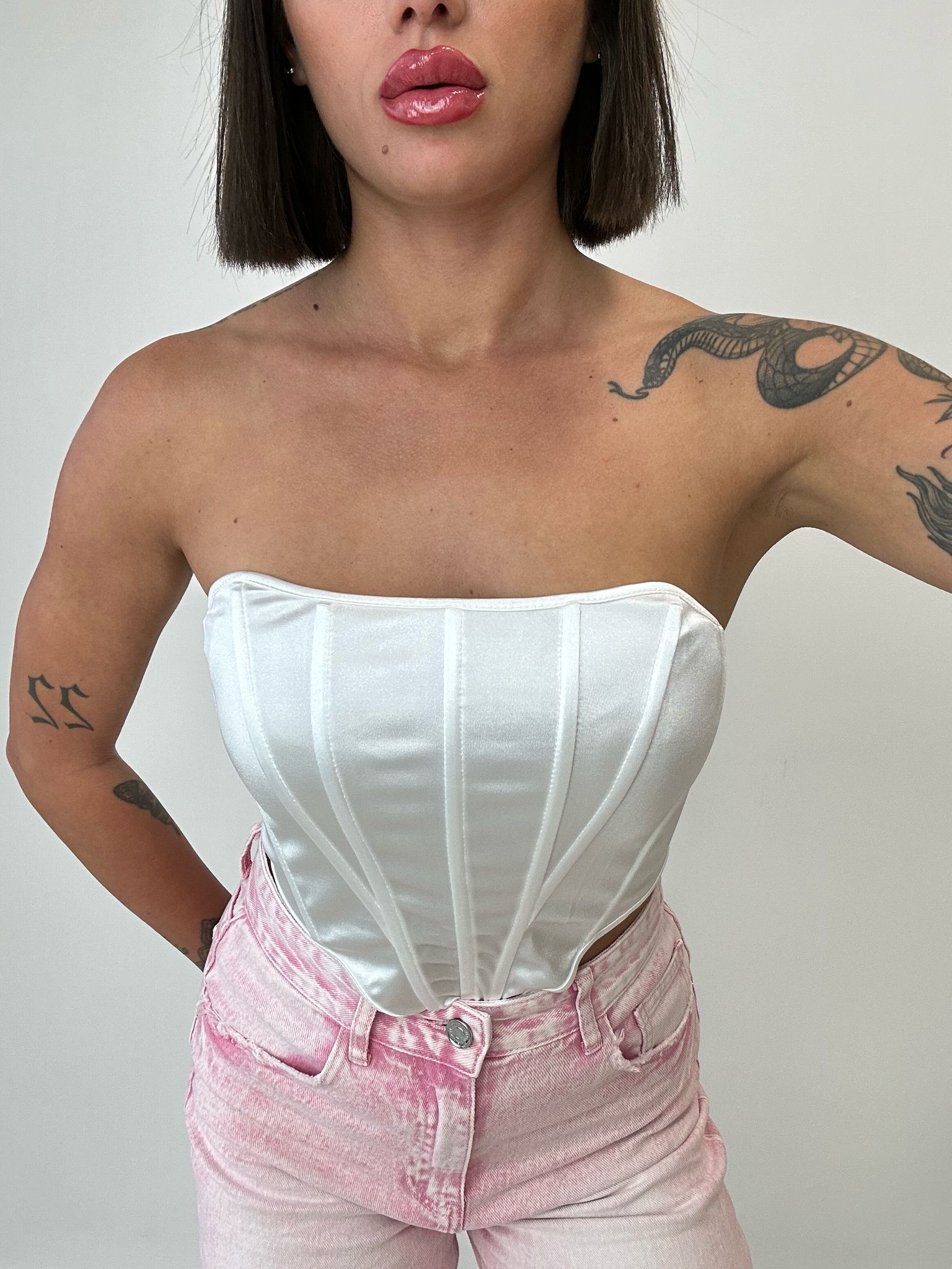 Top Corpetto - Bianco