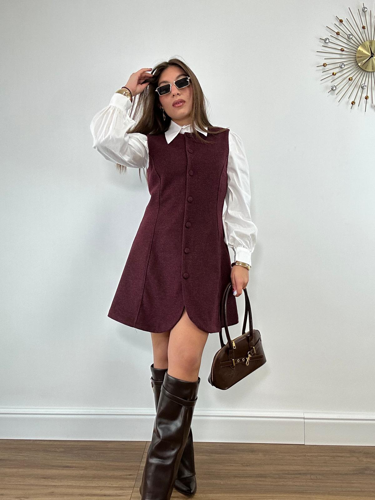 Abito con Camicia 6785 - Bordeaux