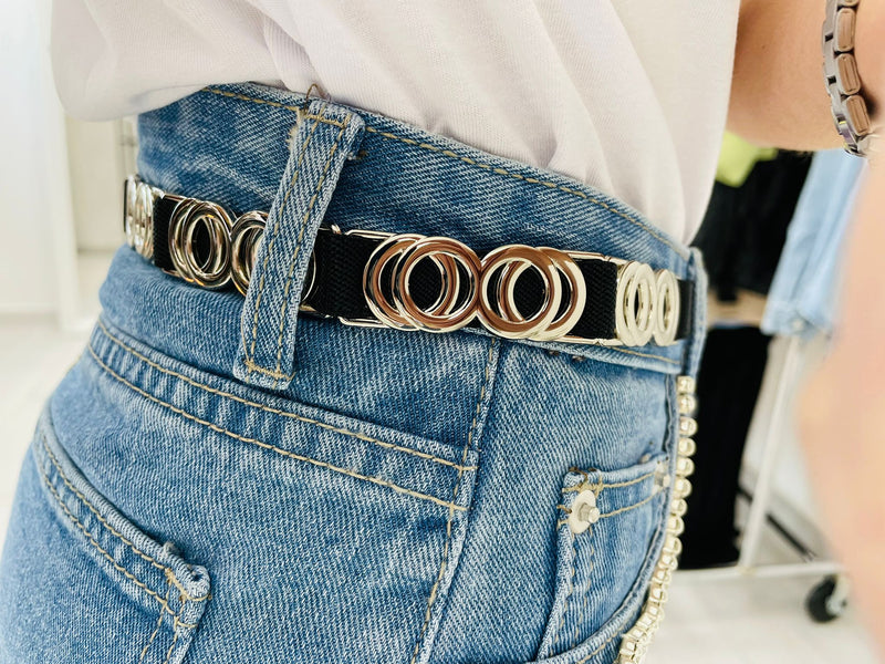 Cintura con elastico e anelli - Vari Colori
