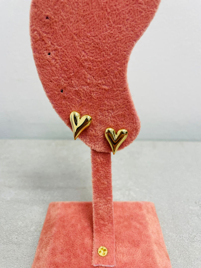 Orecchini a cuore sottile - Dorati